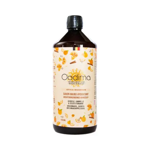 Doos met 4 navullingen van vochtinbrengende zeep Kruidnagel, Kaneel, Sinaasappel 1000 ml